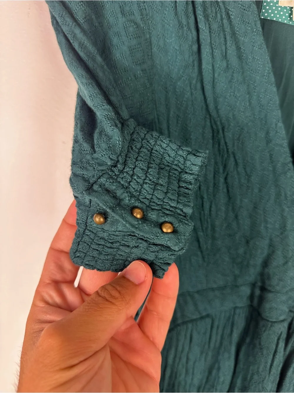 Anthropologie Maeve Green Textured Breanna Wrap Dress Women’s Sz 0